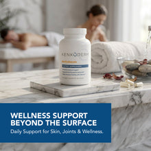 Load image into Gallery viewer, Kenkoderm Multivitamin for Immune, Skin &amp; Joint Support – Vitamins A, D, Folate, Collagen, MSM &amp; Glucosamine – 120 Veggie Capsules (60 Day Supply)