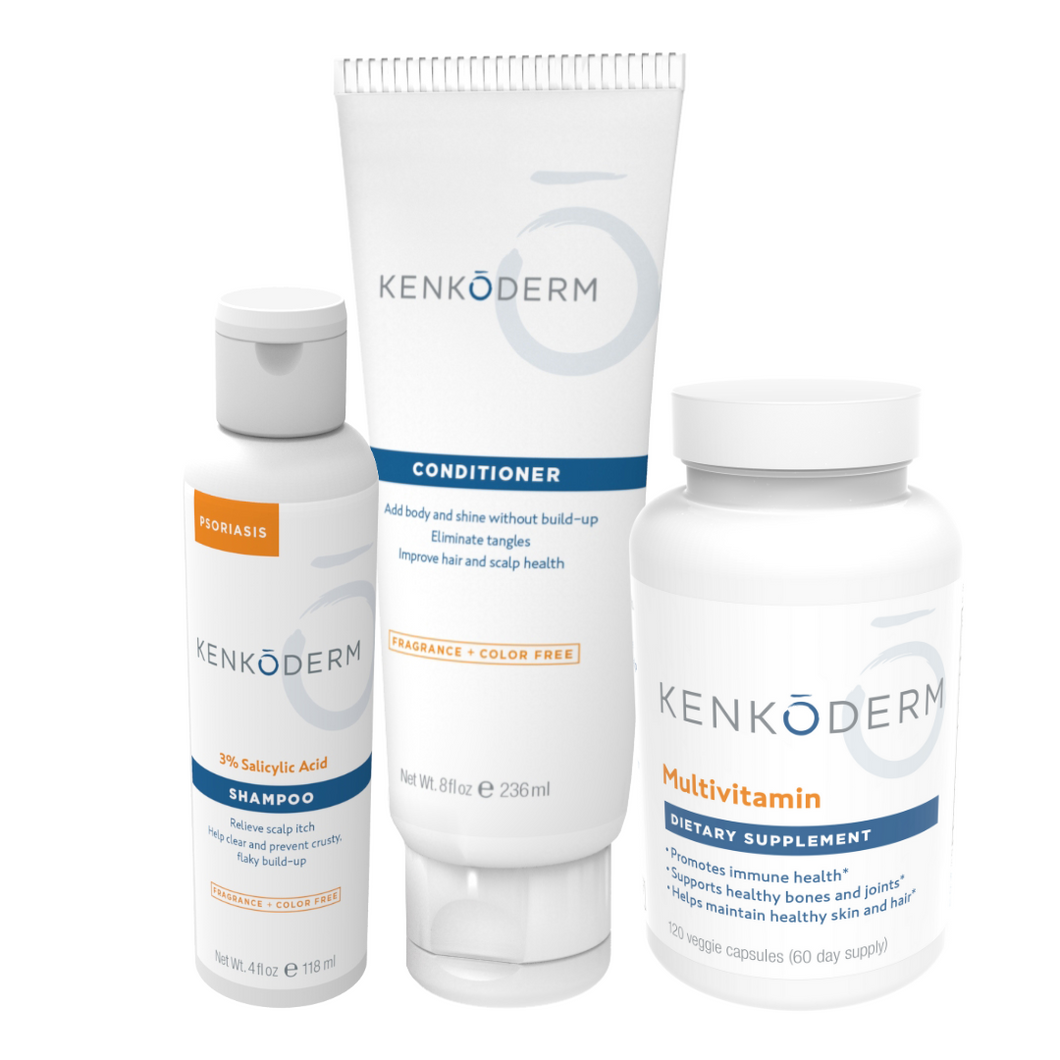 Kenkoderm Psoriasis Total Scalp and Multivitamin Bundle