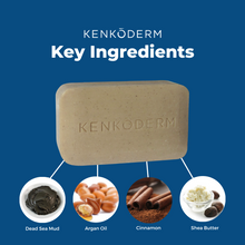 Load image into Gallery viewer, Kenkoderm Psoriasis Dead Sea Mud Soap 4.25 oz (4 Bars)