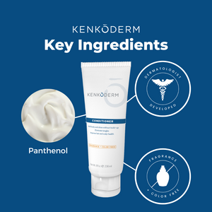 Kenkoderm Conditioner for Sensitive Hair and Skin - 8 oz Tube | Dermatologist Developed | Fragrance + Color Free