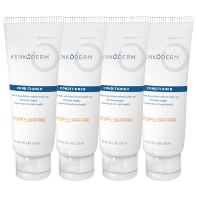 Kenkoderm Conditioner for Sensitive Hair and Skin - 8 oz Bottle (4 Tubes)