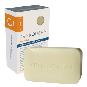 Kenkoderm Psoriasis Dead Sea Mineral Salt Soap with Argan Oil & Shea Butter 4.25 oz (4 Bars)